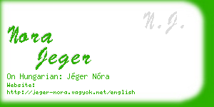nora jeger business card