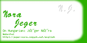 nora jeger business card